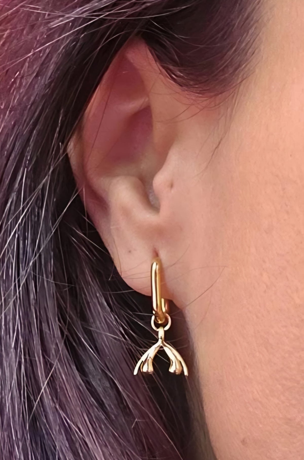 Серьги-кольца ODE Women Clit Drop Charm GP